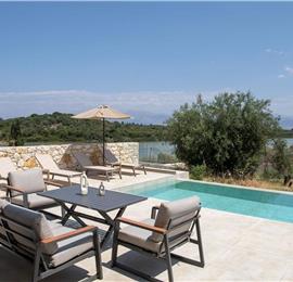  3 bedroom stone villa with pool & seaview, near Acharavi, sleeps 6